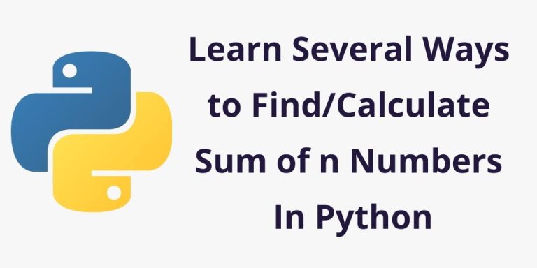 Python Program To Find Sum Of N Numbers Tuts Make