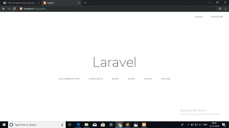 Как установить laravel на windows