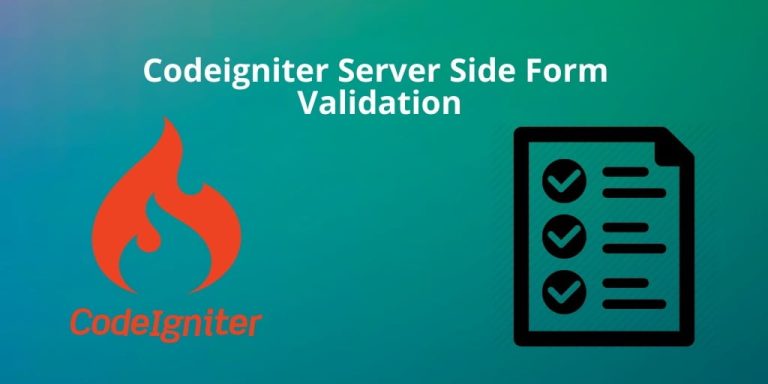 Codeigniter Server Side Form Validation With Error Message - Tuts Make