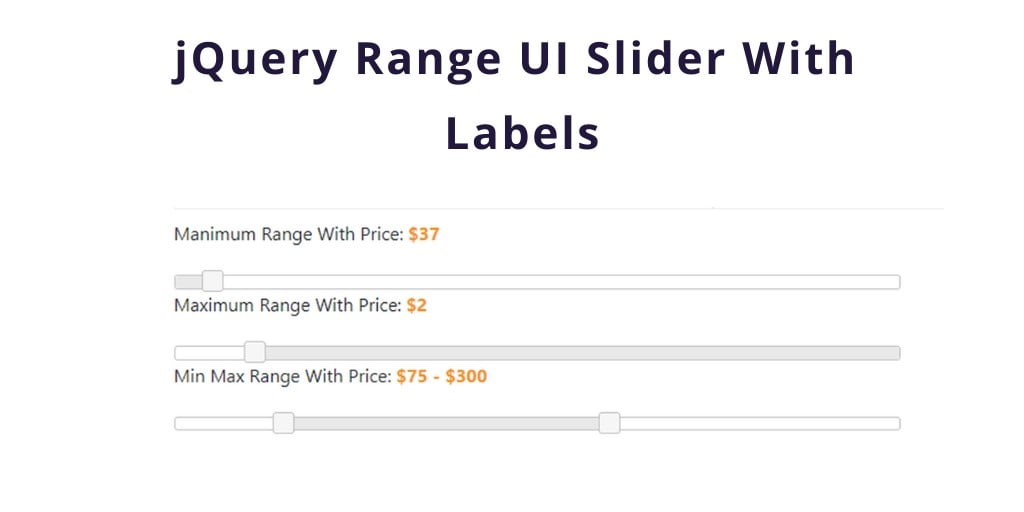 Range UI Slider With Labels - Make