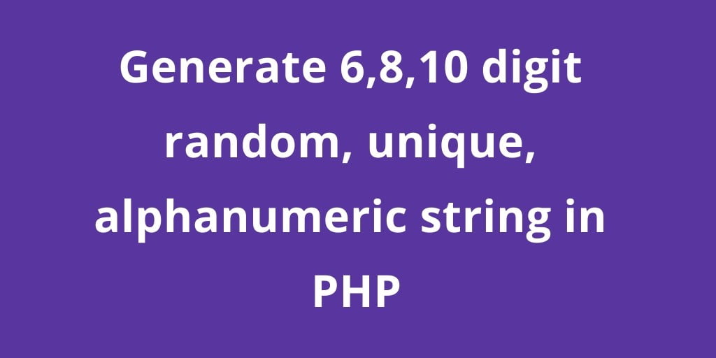 php generate string