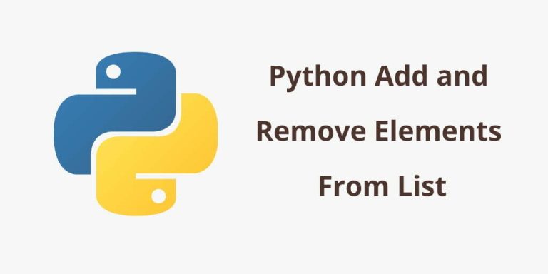 how to add and remove elements in list in python