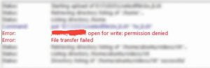 permission denied to write ubuntu filezilla