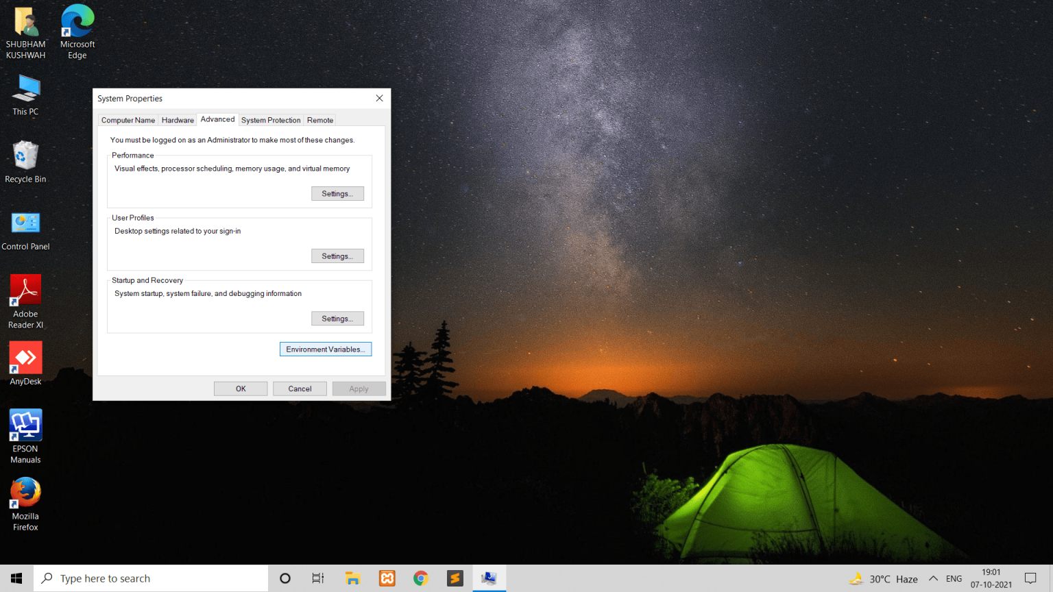 set php environment variables windows 10 xampp