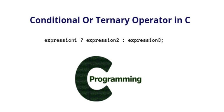 Conditional Operator In C With Example Tuts Make