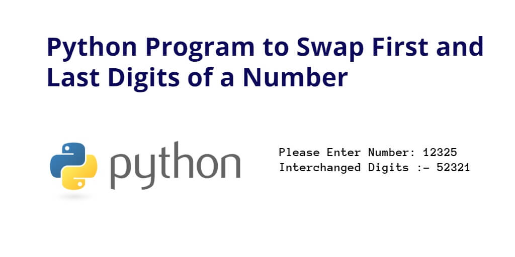 Python Program To Swap First And Last Digits Of A Number Tuts Make