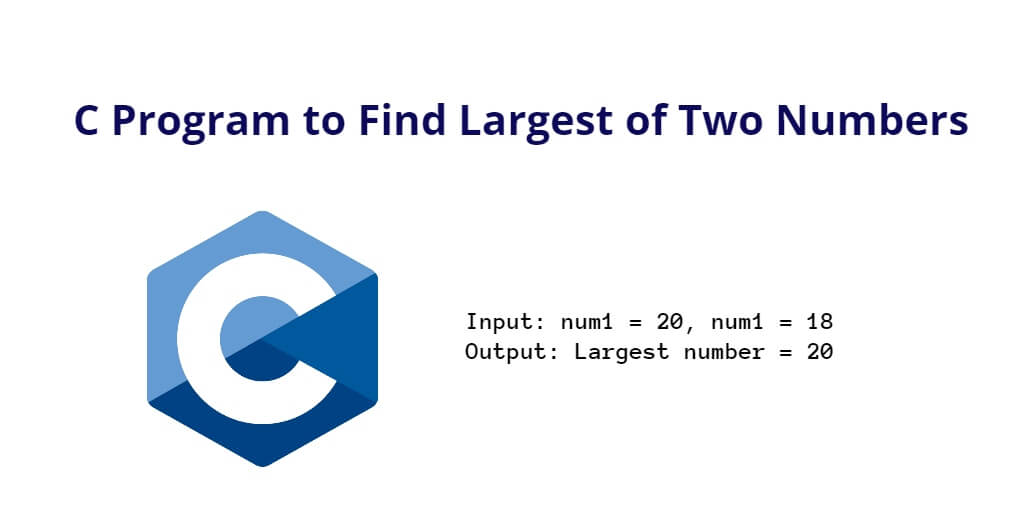 C Program To Find Largest Of Two Numbers Tuts Make