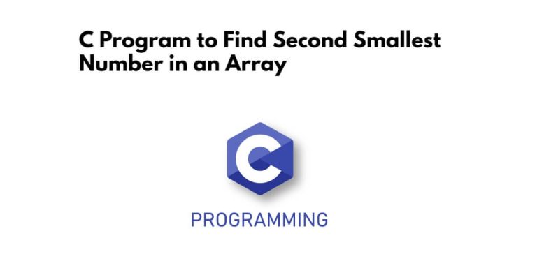 c-program-to-find-second-smallest-number-in-an-array-tuts-make