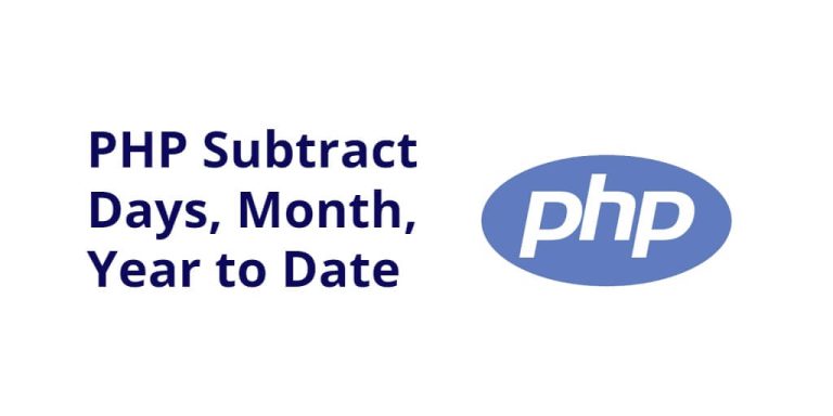 Php Current Date Subtract Days