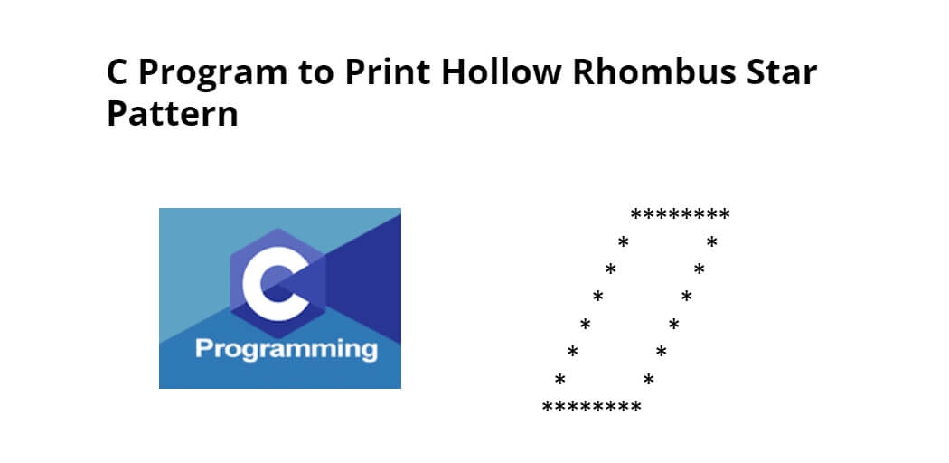 C Program to Print Hollow Rhombus Star Pattern