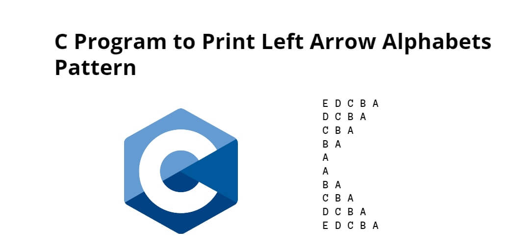 C Program to Print Left Arrow Alphabets Pattern