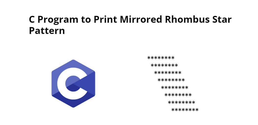 C Program to Print Mirrored Rhombus Star Pattern