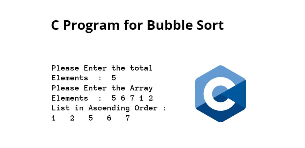 C Program for Bubble Sort