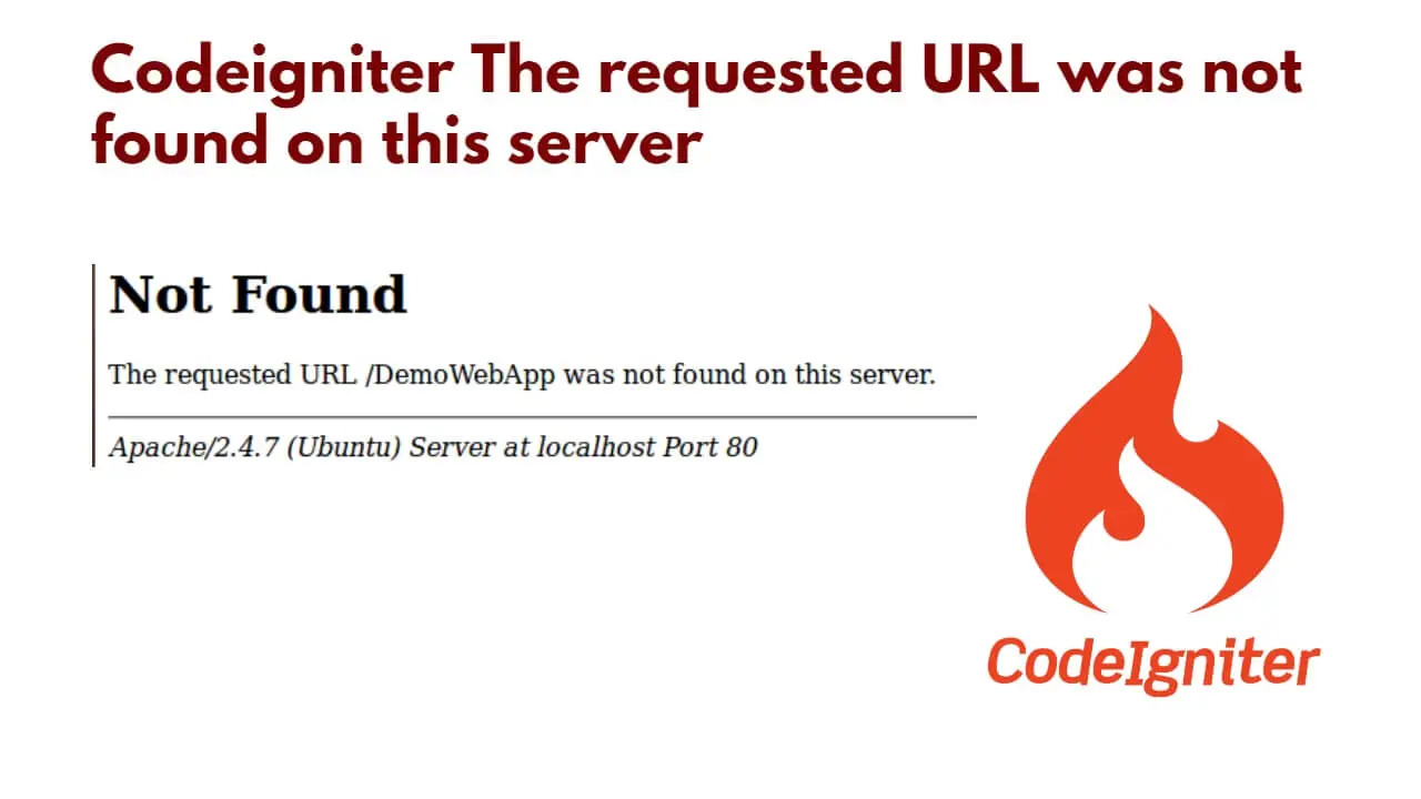 Codeigniter The requested URL was not found on this server