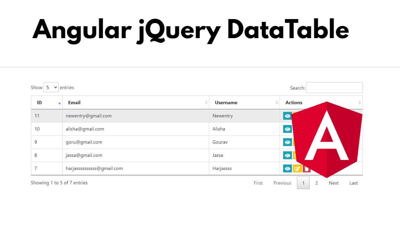 jQuery DataTables in Angular 17