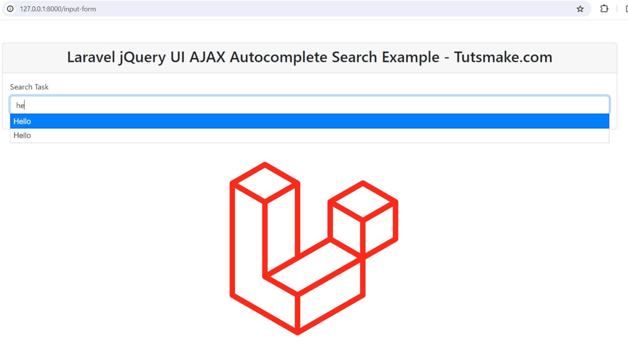 Laravel 11 JQuery UI Autocomplete Ajax Search Example